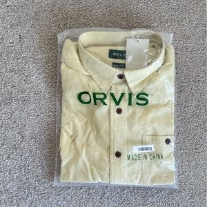 Orvis Men's Yellow Shirt short sleeve